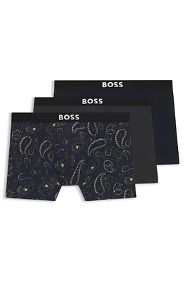 Three-pack of boxer briefs stretch cotton