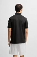 Paddy stretch-piqué polo shirt with logo detail