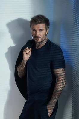 BECKHAM x BOSS T-shirt soft linen
