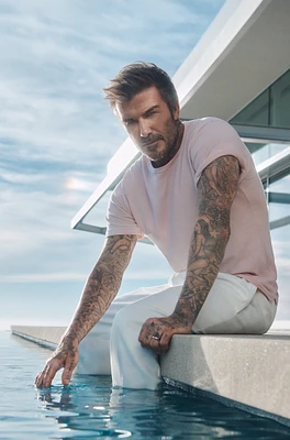 BECKHAM x BOSS knit T-shirt cotton