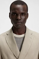 Double-breasted blazer micro-patterned wool