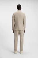 Double-breasted blazer micro-patterned wool