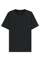 Mercerized-cotton T-shirt with two-tone monograms