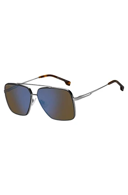 Fork-temple sunglasses with Havana end tips