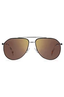 Fork-temple sunglasses with Havana end tips