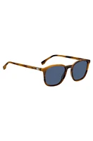 Havana-acetate sunglasses with 360° hinges