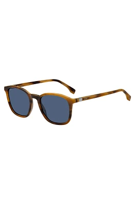 Havana-acetate sunglasses with 360° hinges