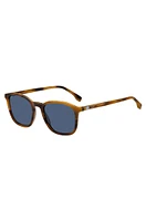 Havana-acetate sunglasses with 360° hinges