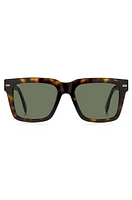 Havana bio-acetate sunglasses with patterned rivets