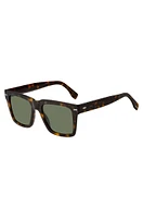 Havana bio-acetate sunglasses with patterned rivets