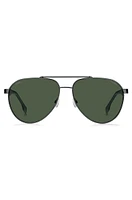 Double-bridge sunglasses with green-shaded lenses