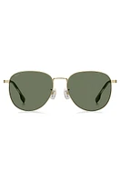 Gold-tone sunglasses with titanium temples