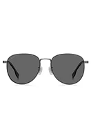 Steel and beta-titanium sunglasses with black end-tips