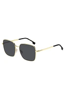 Gold-tone sunglasses with signature hardware