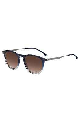 Blue-acetate sunglasses with gradient effect