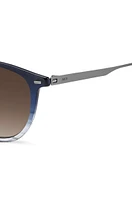 Blue-acetate sunglasses with gradient effect