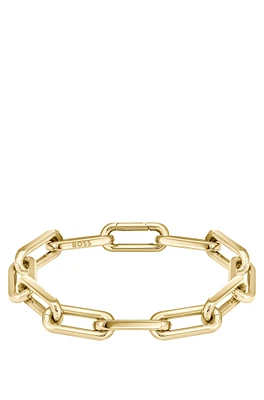 BOSS - Gold-tone bracelet with branded link