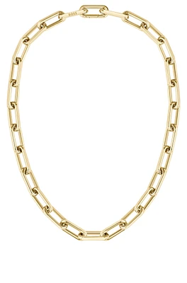 BOSS - Gold-tone necklace with branded link