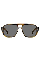 BOSS - Patterned-acetate sunglasses with silver-tone details