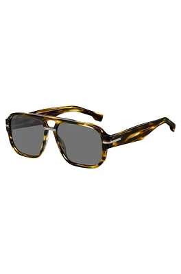 BOSS - Patterned-acetate sunglasses with silver-tone details