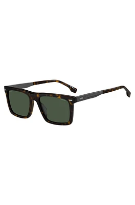 Havana-acetate sunglasses with carbon-fiber temples