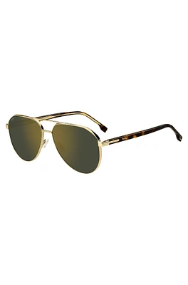 Havana acetate sunglasses with beta-titanium temples