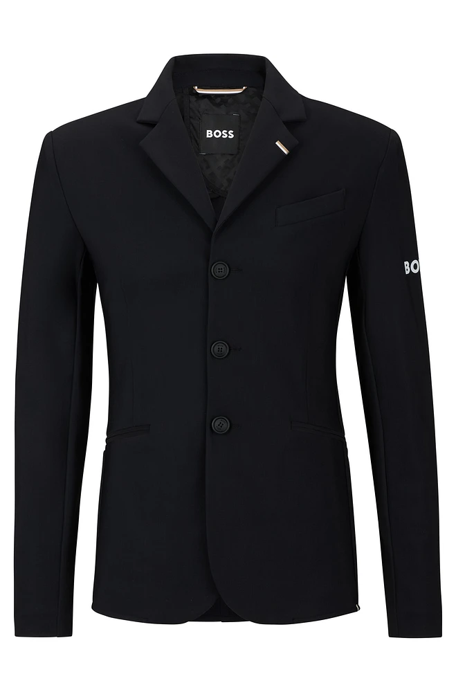 Equestrian slim-fit show jacket with signature details