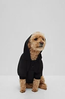 BOSS - Dog hoodie cotton with Khaby Lame-inspired artwork Black