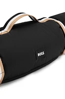 BOSS - Portable dog mat with sherpa lining Black