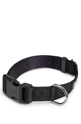 BOSS - Dog collar with jacquard logo detailing Black