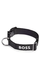 BOSS - Dog collar with jacquard logo detailing Black