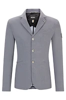 Equestrian stretch show jacket with salt-and-pepper effect