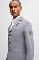 Equestrian stretch show jacket with salt-and-pepper effect