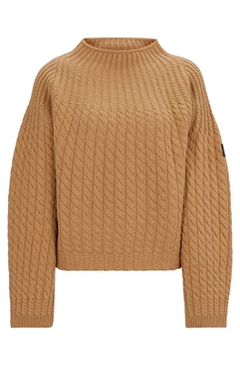 Equestrian cropped sweater wool and cashmere