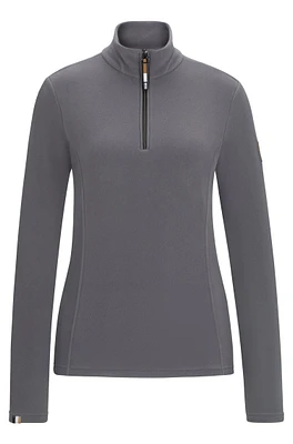 Equestrian zip-neck fleece ultra-lightweight fabric