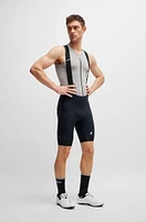 BOSS x ASSOS X-frame bib shorts with pressure-free waist