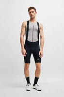 BOSS x ASSOS X-frame bib shorts with pressure-free waist