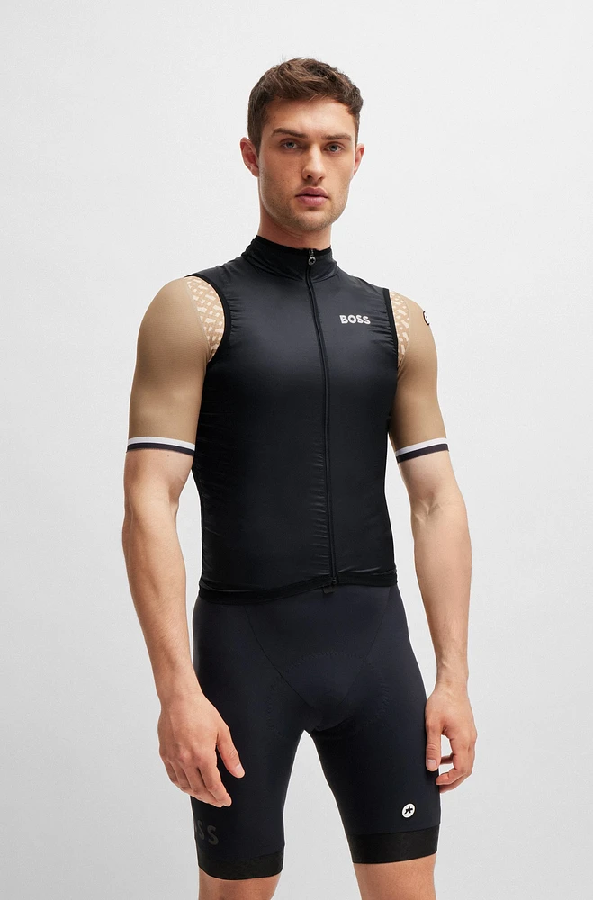 BOSS x ASSOS packable wind vest with breathable mesh back