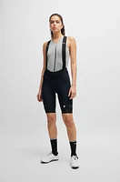 BOSS x ASSOS X-frame bib shorts with shock-absorbing foam insert