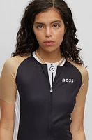 BOSS x ASSOS branded UPF50+ jersey top with three rear pockets