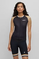 BOSS x ASSOS branded UPF50+ jersey top with three rear pockets