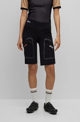 BOSS x ASSOS water-repellent cargo shorts with reflective details