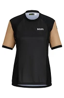 BOSS x ASSOS regular-fit UPF35 jersey top with branding