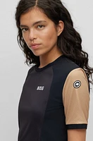 BOSS x ASSOS regular-fit UPF35 jersey top with branding