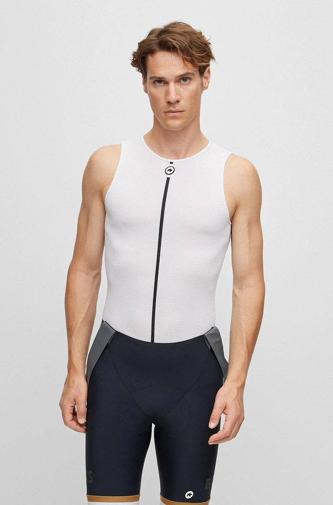 BOSS x ASSOS sleeveless cooling base layer with branding