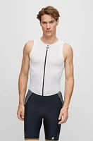 BOSS x ASSOS sleeveless cooling base layer with branding