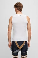 BOSS x ASSOS sleeveless cooling base layer with branding