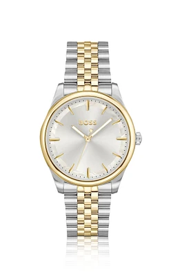 BOSS - Two-tone watch with mother-of-pearl inlay