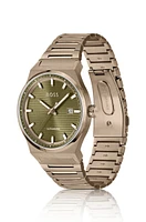 BOSS - Gold-tone automatic watch with grooved dial