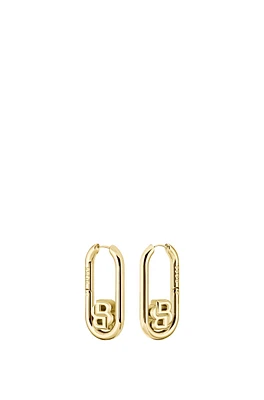 Gold-tone hoop earrings with Double B monograms